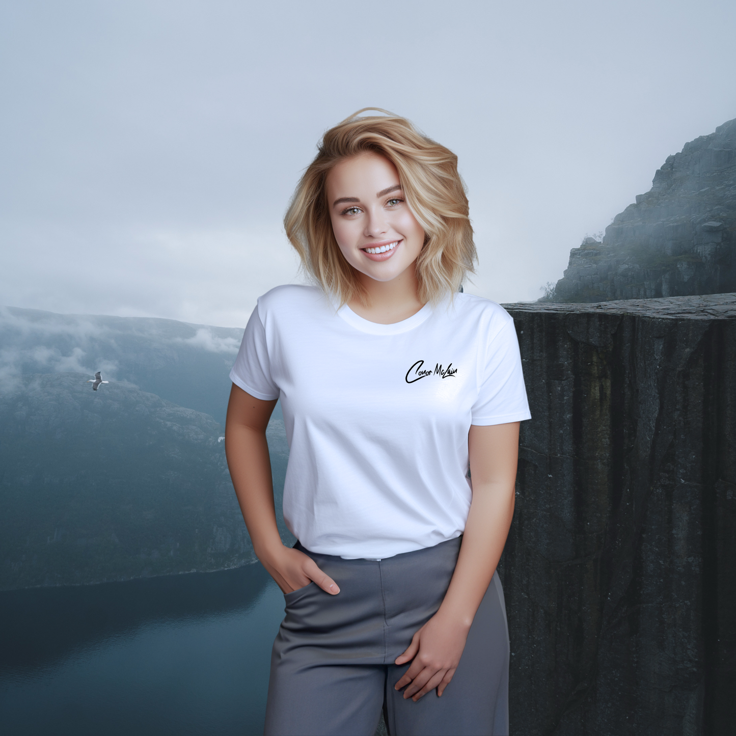 Conor McLain – Signature Logo Tee (White)